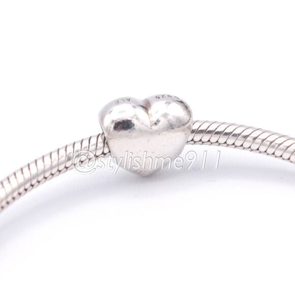 Authentic PANDORA Large Smooth Heart Charm - 790137 - Picture 4 of 11